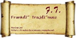 Frankó Trajánusz névjegykártya